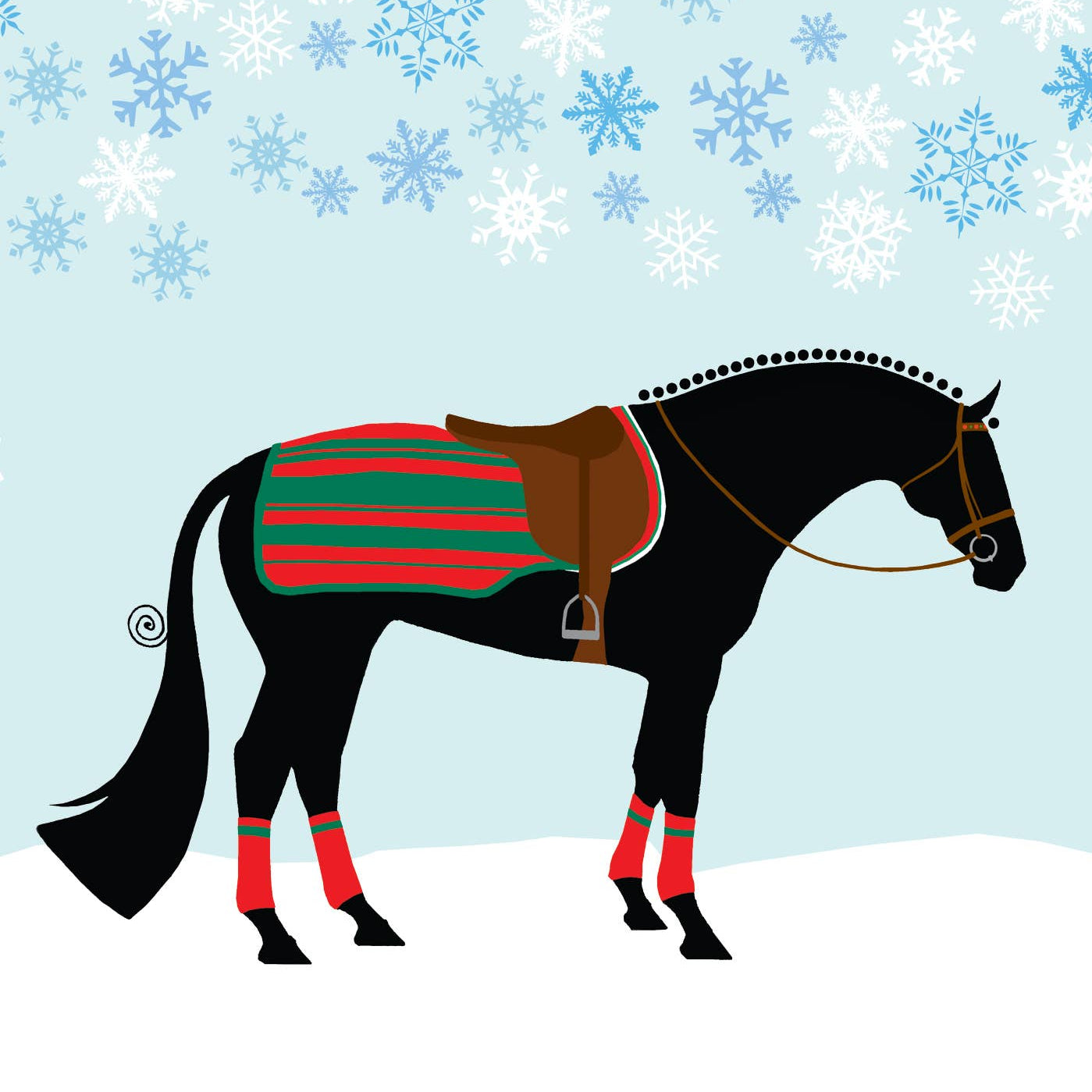 Hunter Horse Christmas Card
