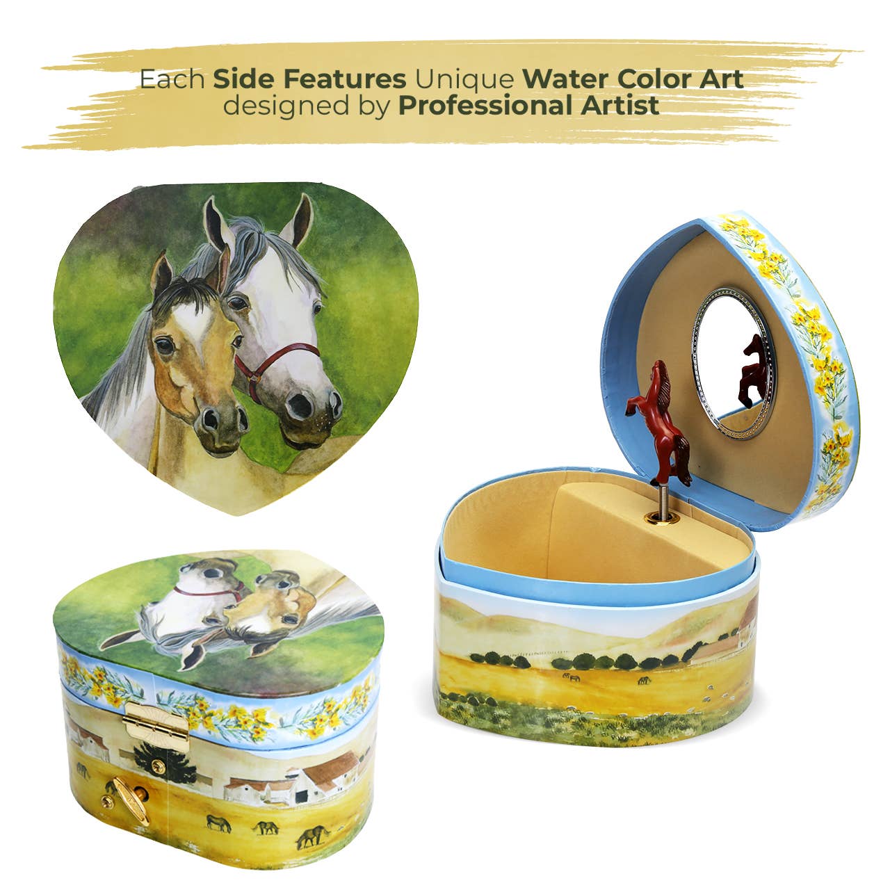 Love Of Horses Musical Jewelry Box