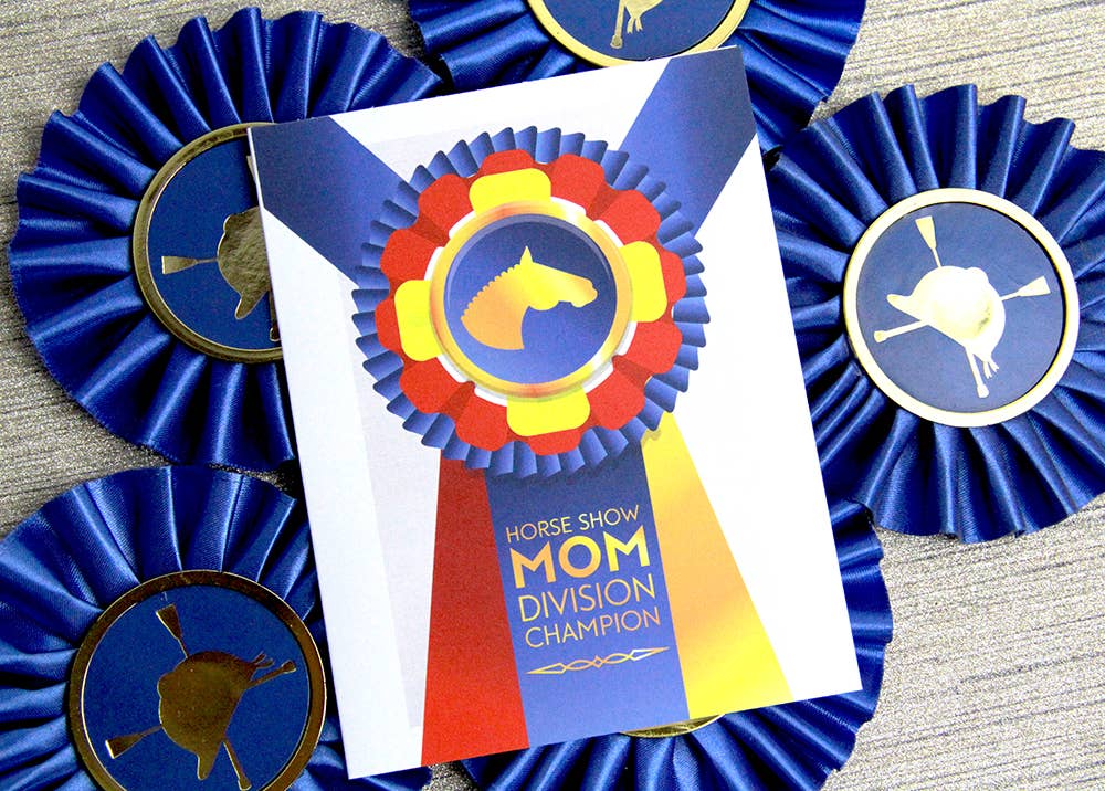 Horse Show Mom Greeting Card