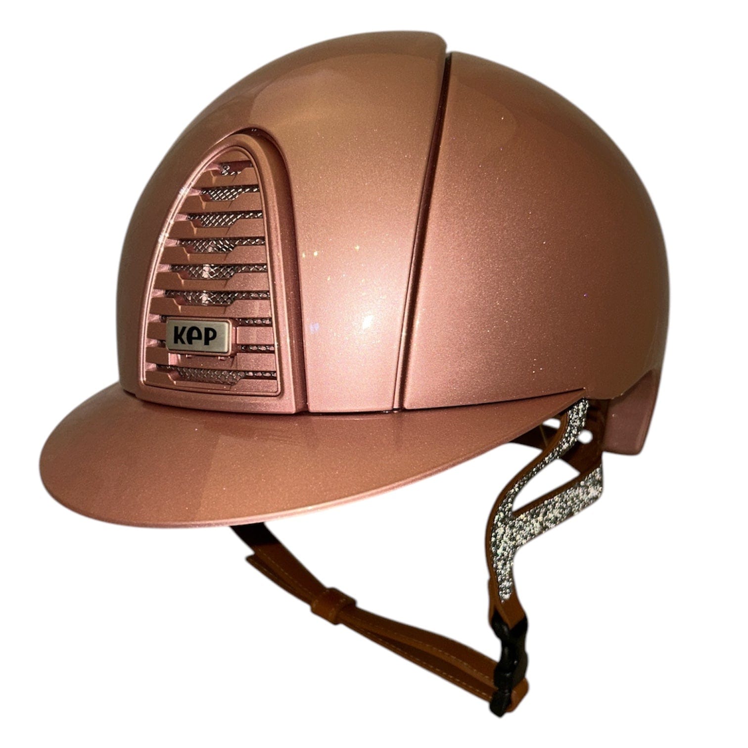 KEP Cromo 2.0 Diamond Pink with Champagne Crystal Harness Helmet