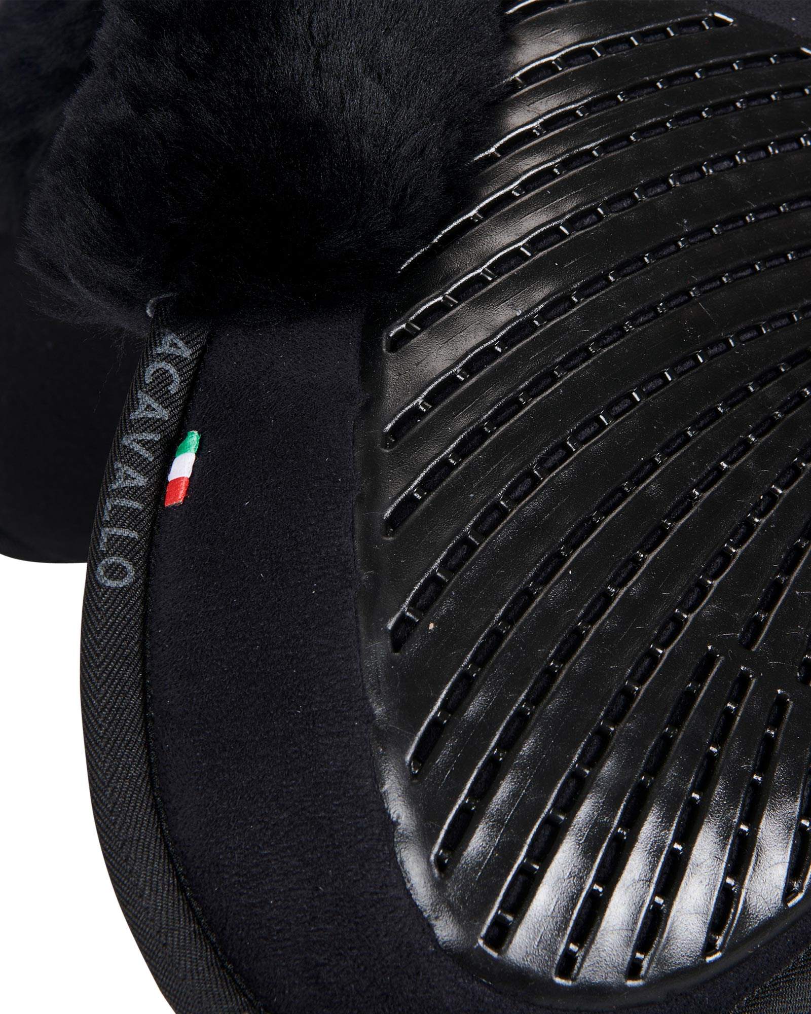 Acavallo Suede Flat Half Pad with Gel Grip and Sheepskin