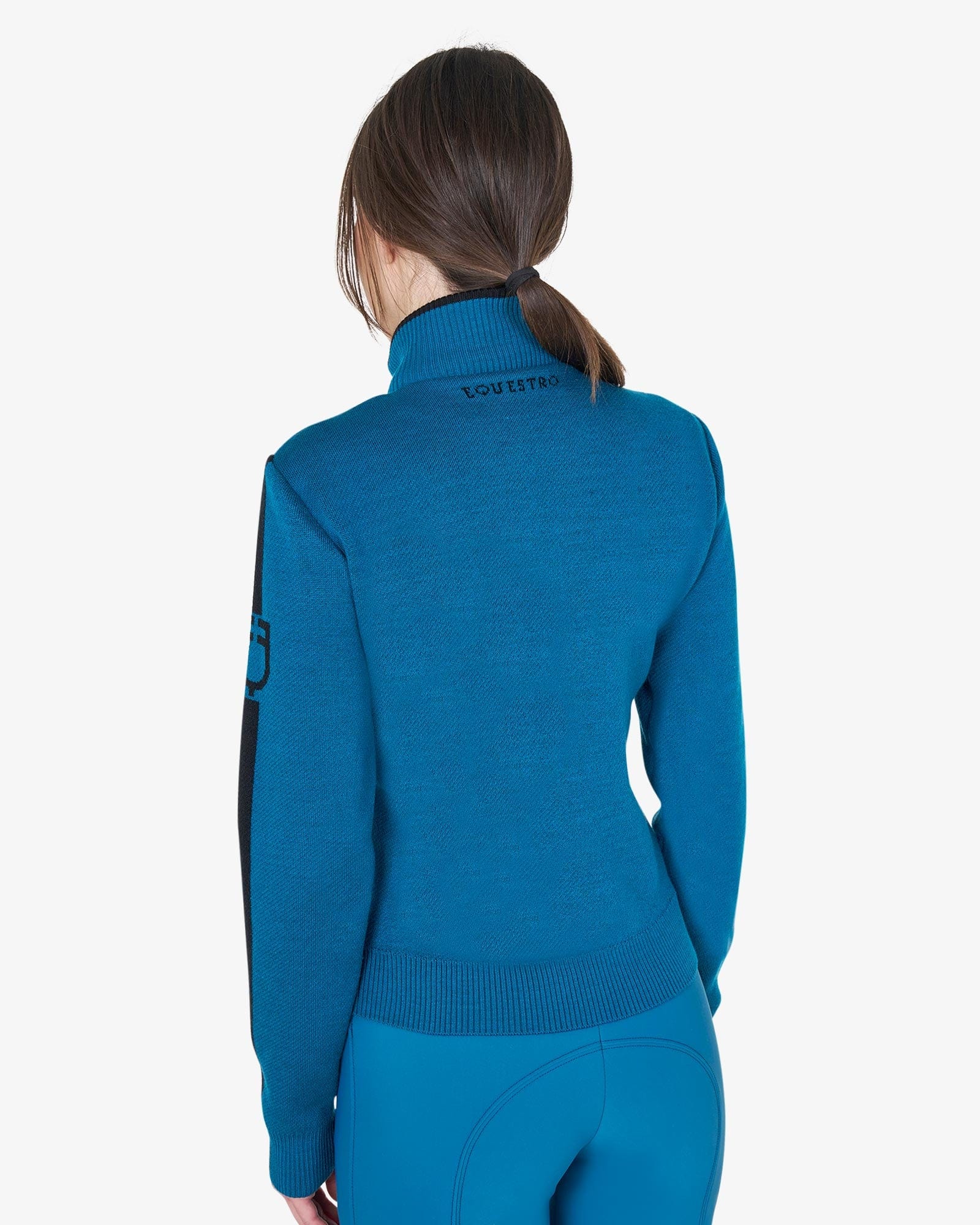 Equestro Women's Jacket in Nylon and Knit with Zip