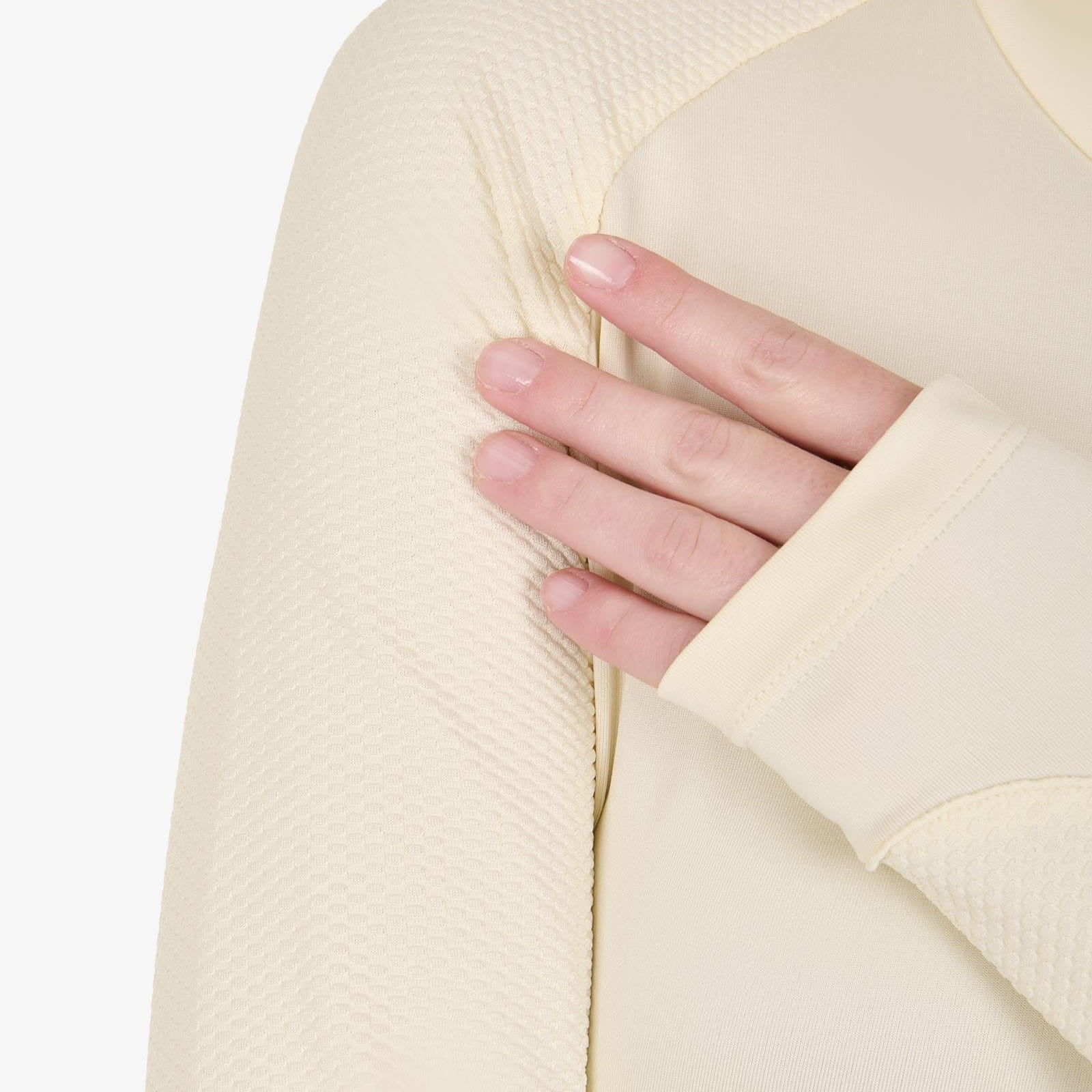 Equestro Women's Slim Fit Long Sleeve Base Layer antique white