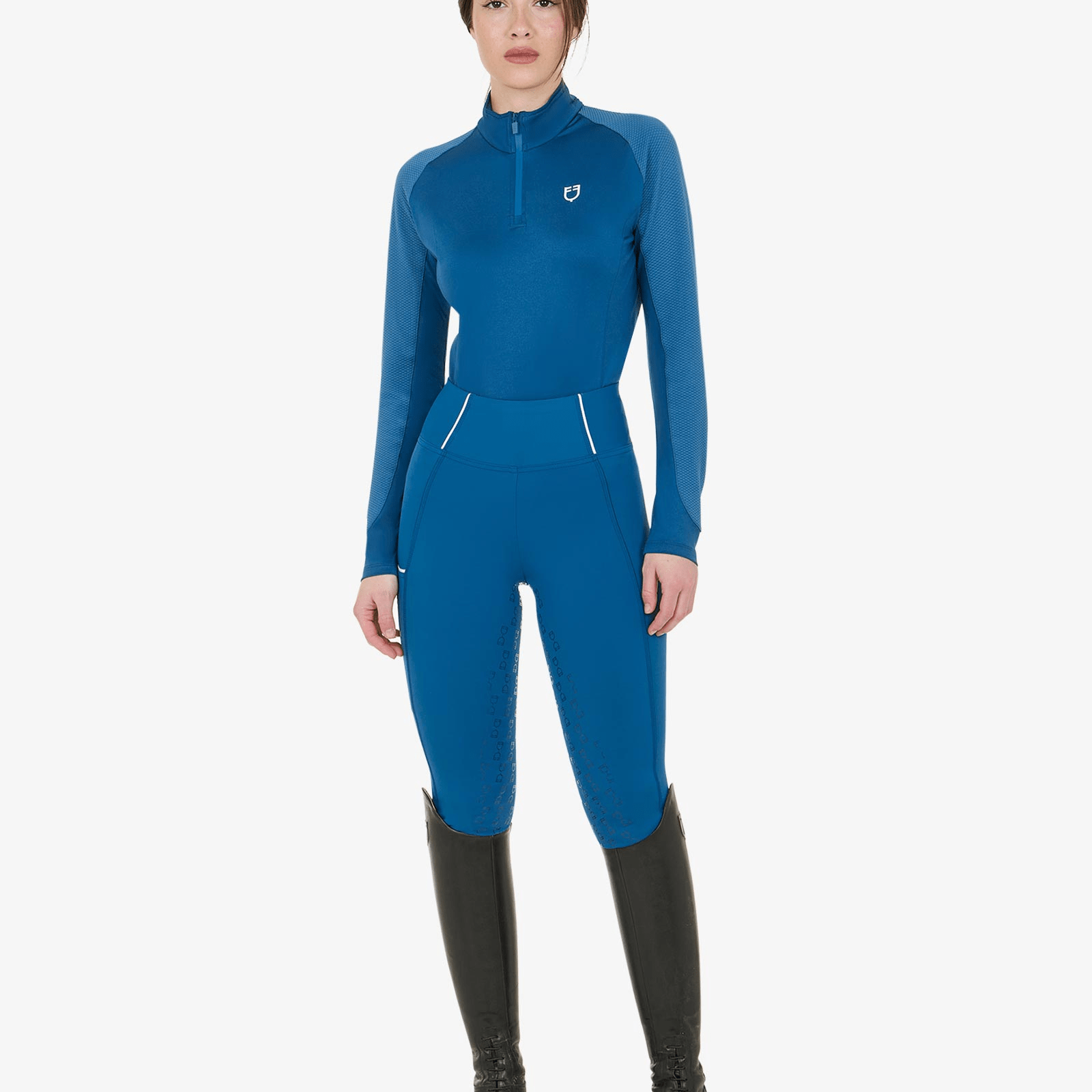 Equestro Women's Slim Fit Long Sleeve Base Layer
