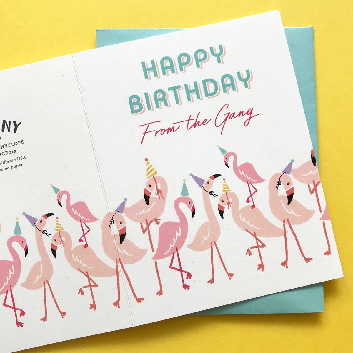 Flamingo Gang Birthday Card