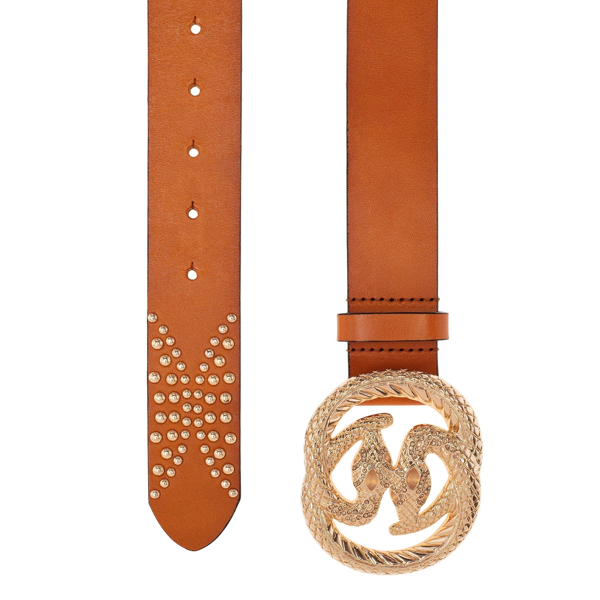 Snake Glam Leather Belt