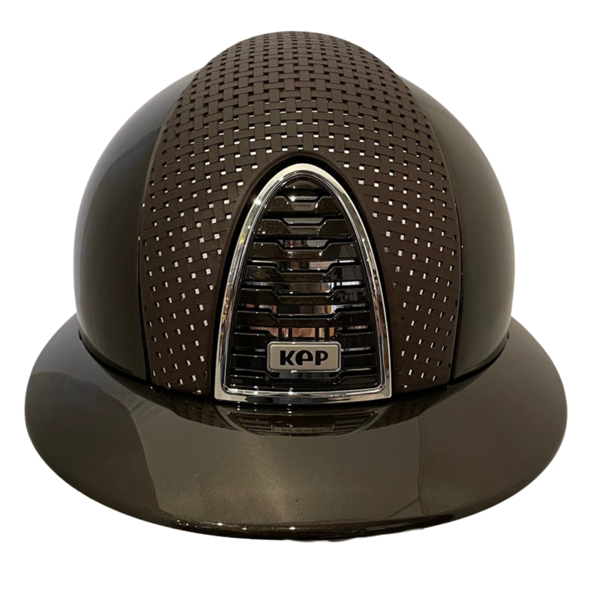 KEP Cromo 2.0 Polish Metal Brown with Brown Verona Insert Polo Brim Helmet