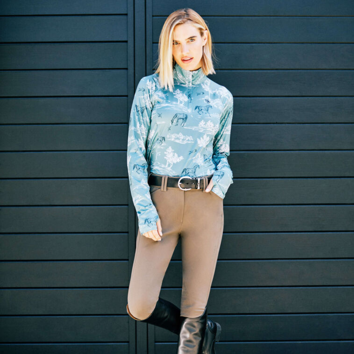 Ariat Tri Factor Grip Knee Patch Breech Banyan