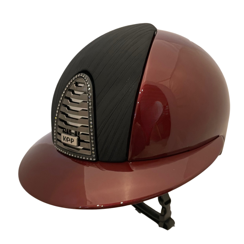 KEP Cromo 2.0 Bordeaux Metal & Black Vesna Insert Wide Polo Brim Helmet
