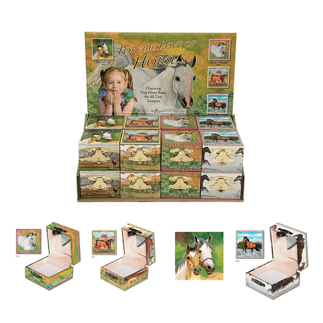 Tiny Treasure Boxes - For the Love of Horses Display Pack