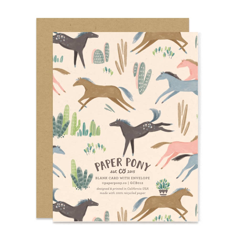 Wild Mustang Birthday Card