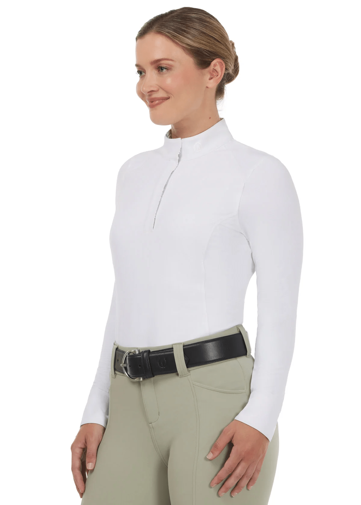 Kerrits Affinity Pro Long Sleeve Show Shirt - White Bits