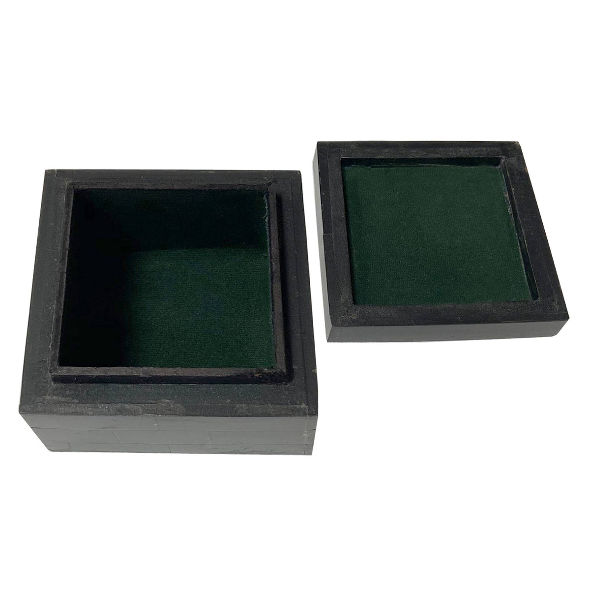 3 1/4" Black Horn Scrimshaw Horse Storage Box