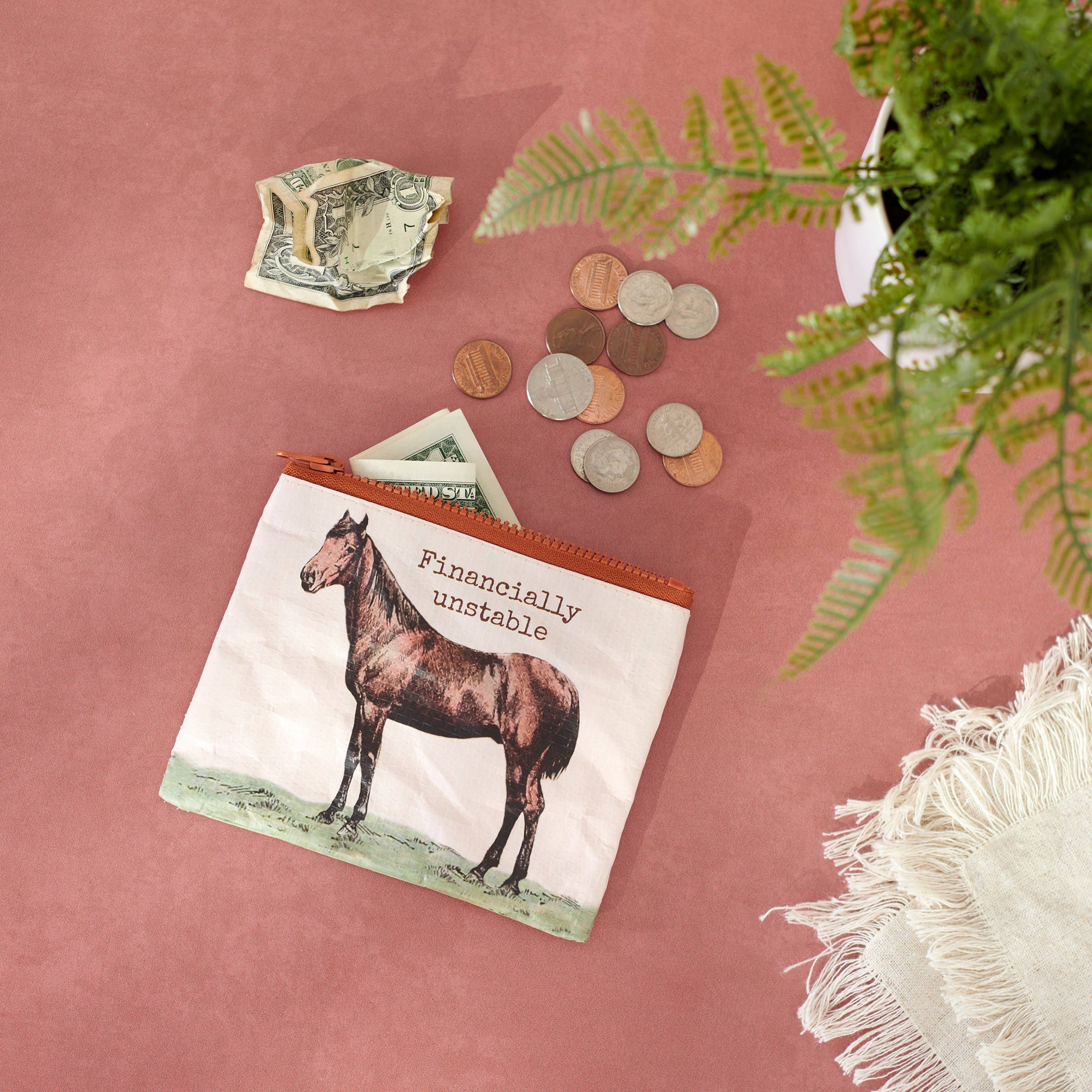 "Financially Unstable" Zipper Wallet