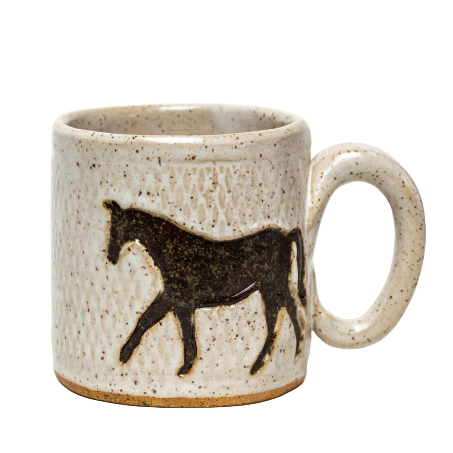 Brown Horse on White Stoneware 10oz Mug