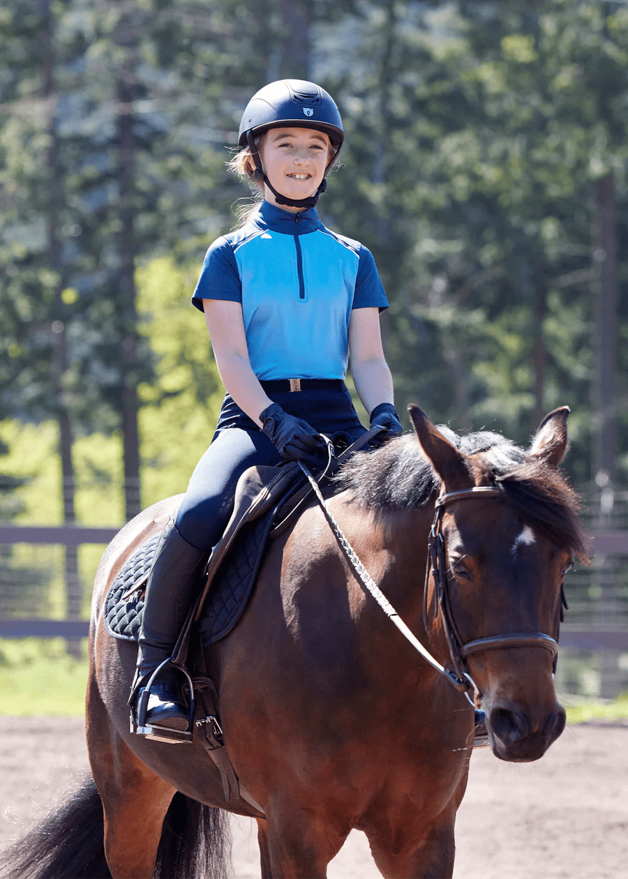 Kerrits Juniors Charisma Coolcore Short Sleeve - Cobaltique