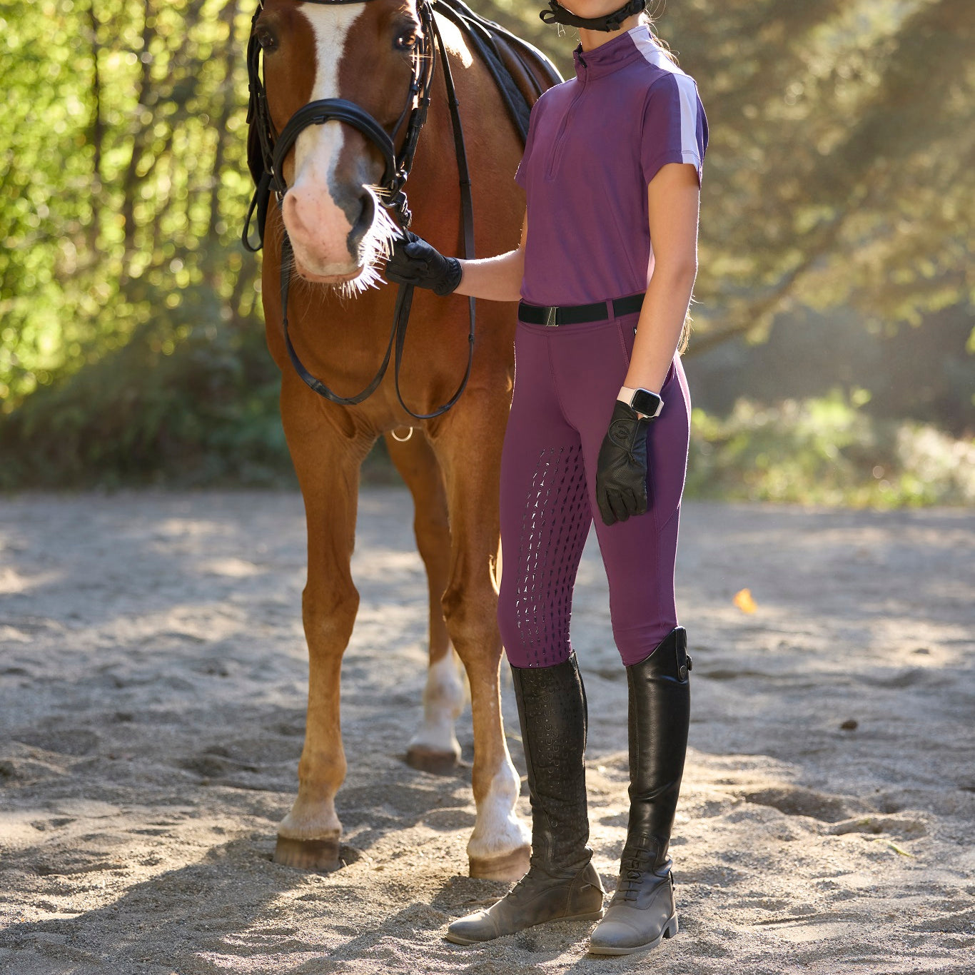 Kerrits Kids CoolCore Full Leg Tech Tight Velvet Plum