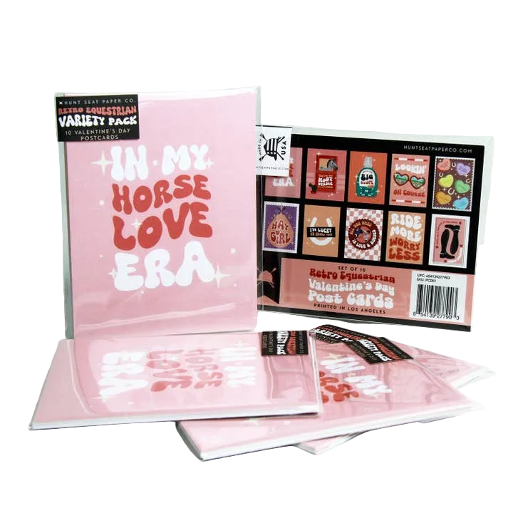 Retro Equestrian Valentine's Day Postcards