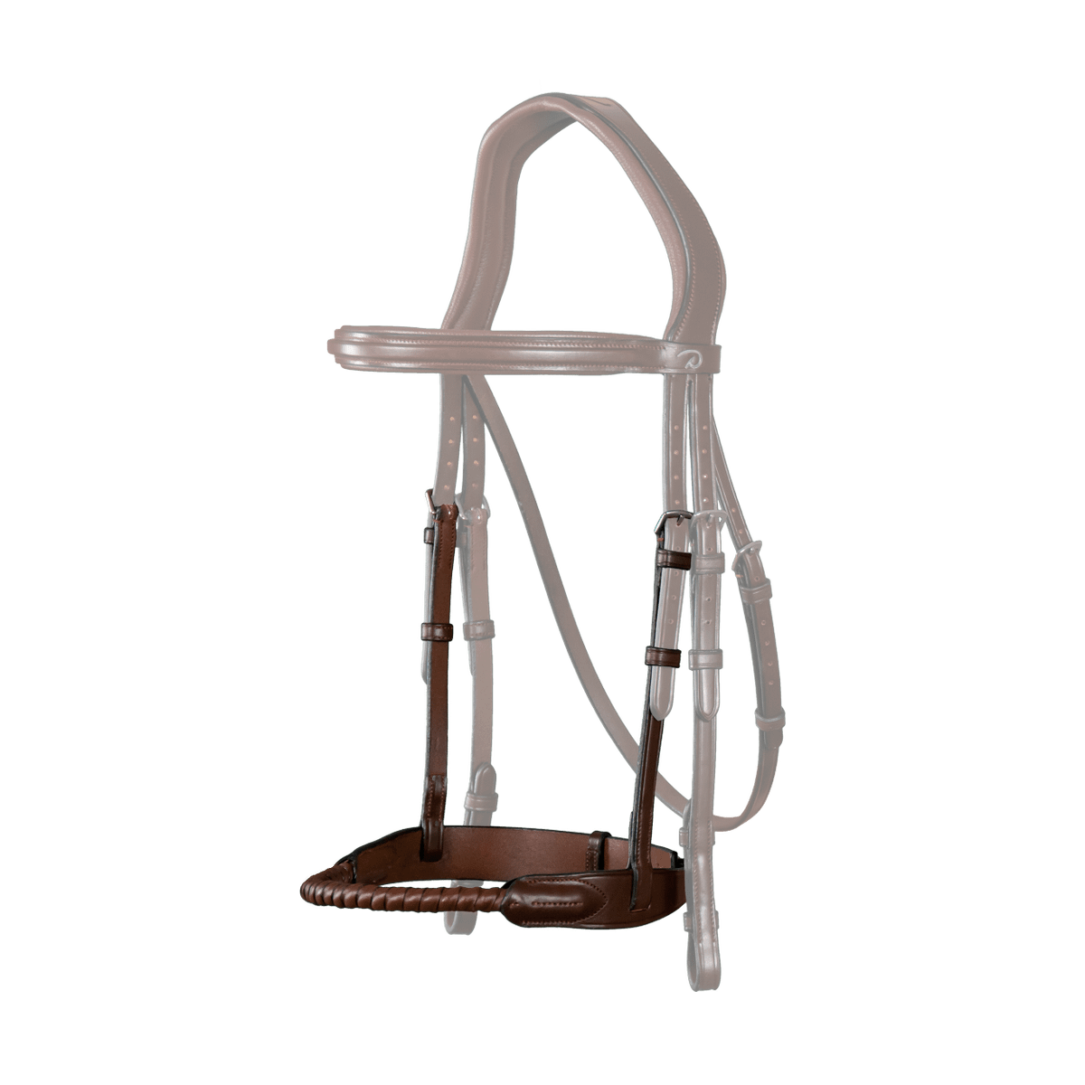 Dy'on New English Collection Leather Covered Rope Noseband