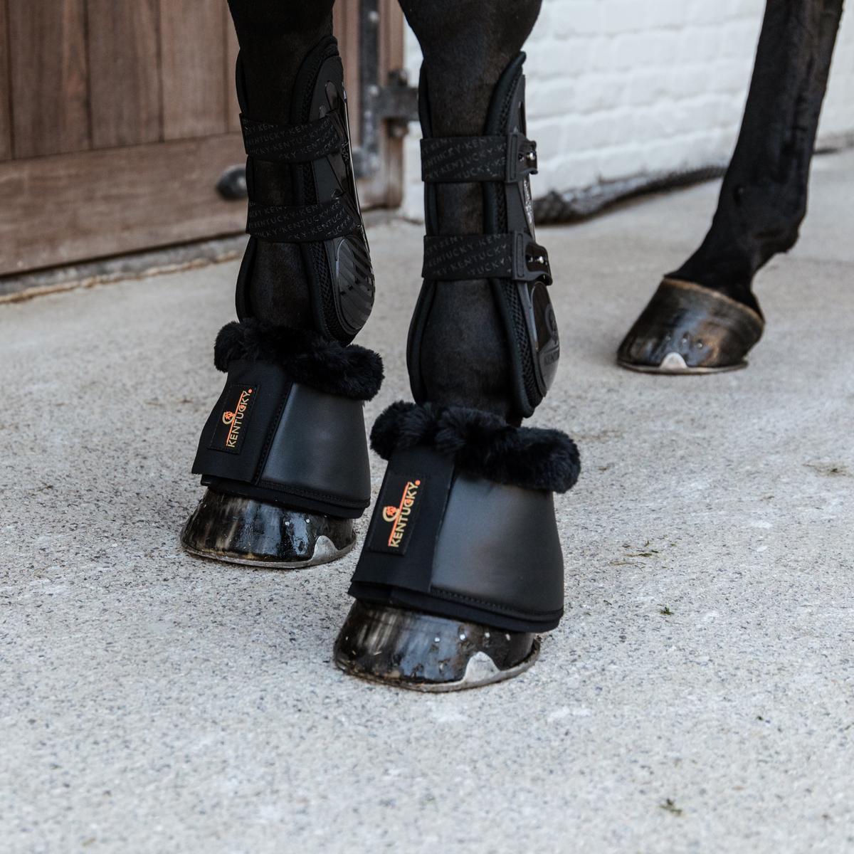 Kentucky Horsewear Leather Sheepskin Overreach Boots