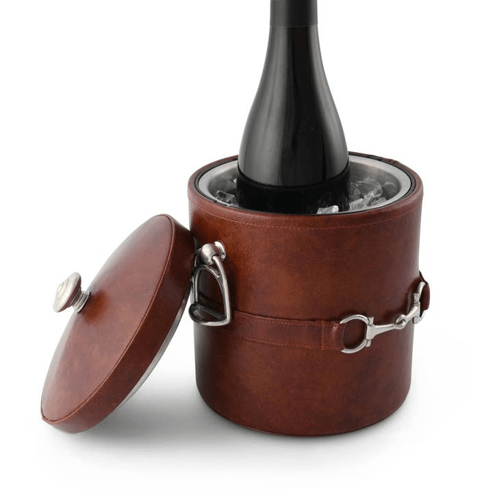 Equestrian Bit Leather Ice Bucket