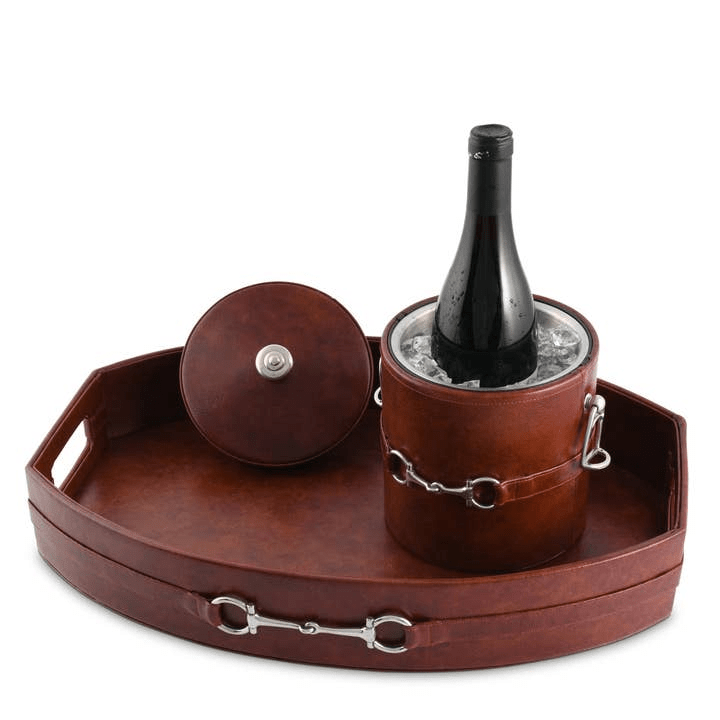 Equestrian Bit Leather Ice Bucket