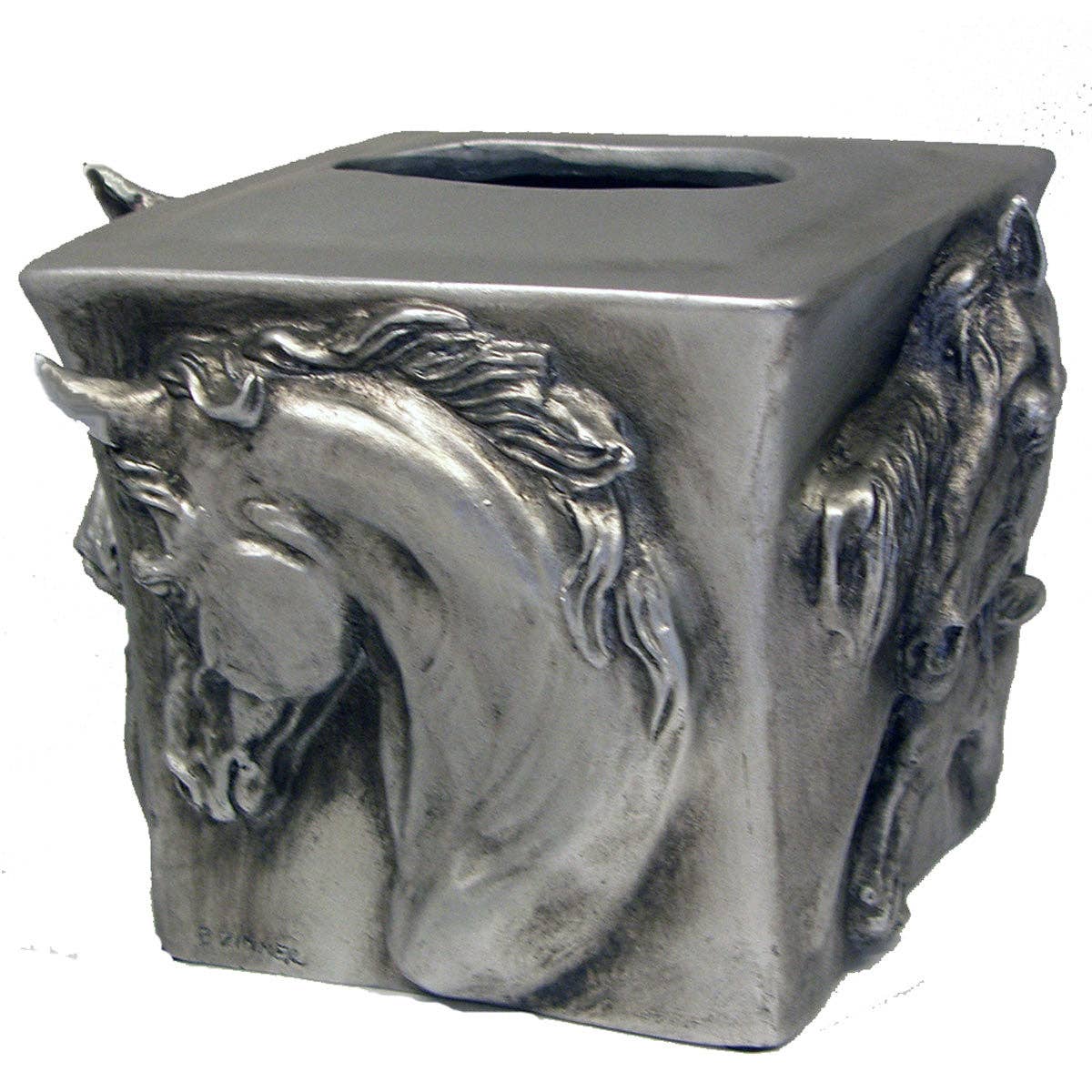 Equestrian Tissue Box Cover - Toile Blue main image 0