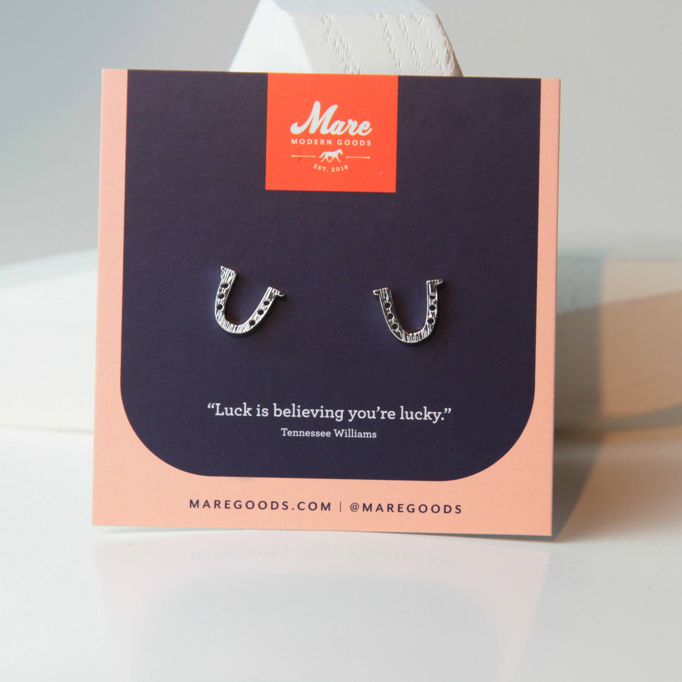 Mare Modern Goods Silver Horseshoe Studs
