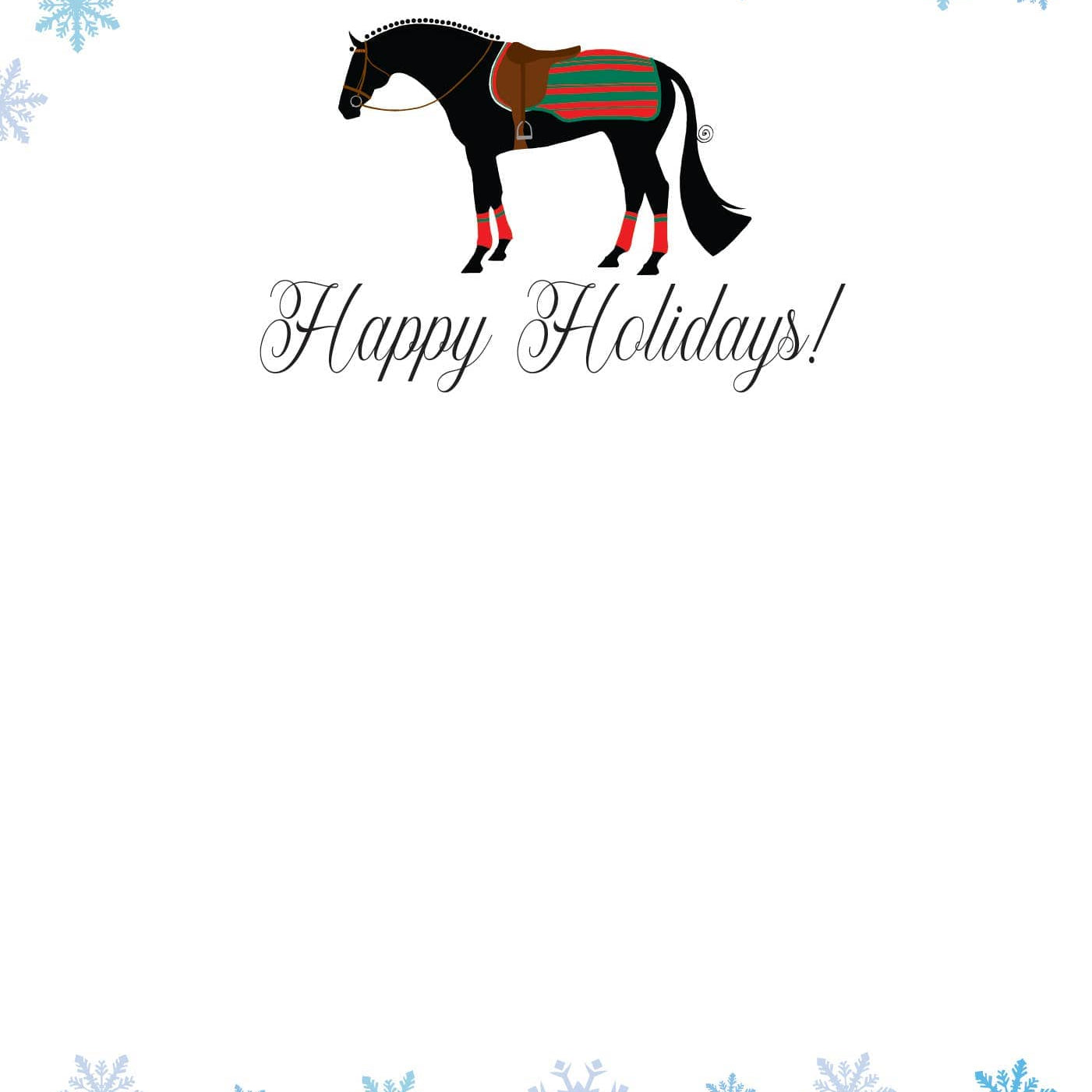 Hunter Horse Christmas Card