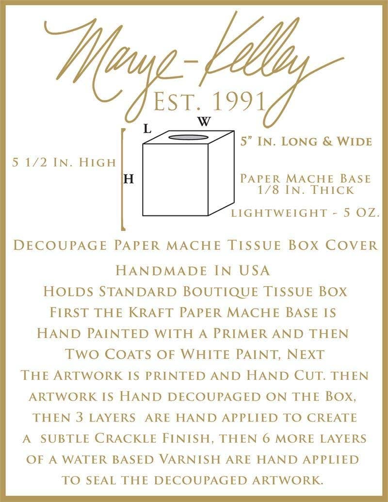 Brown Horse Toile Tissue Box Cover