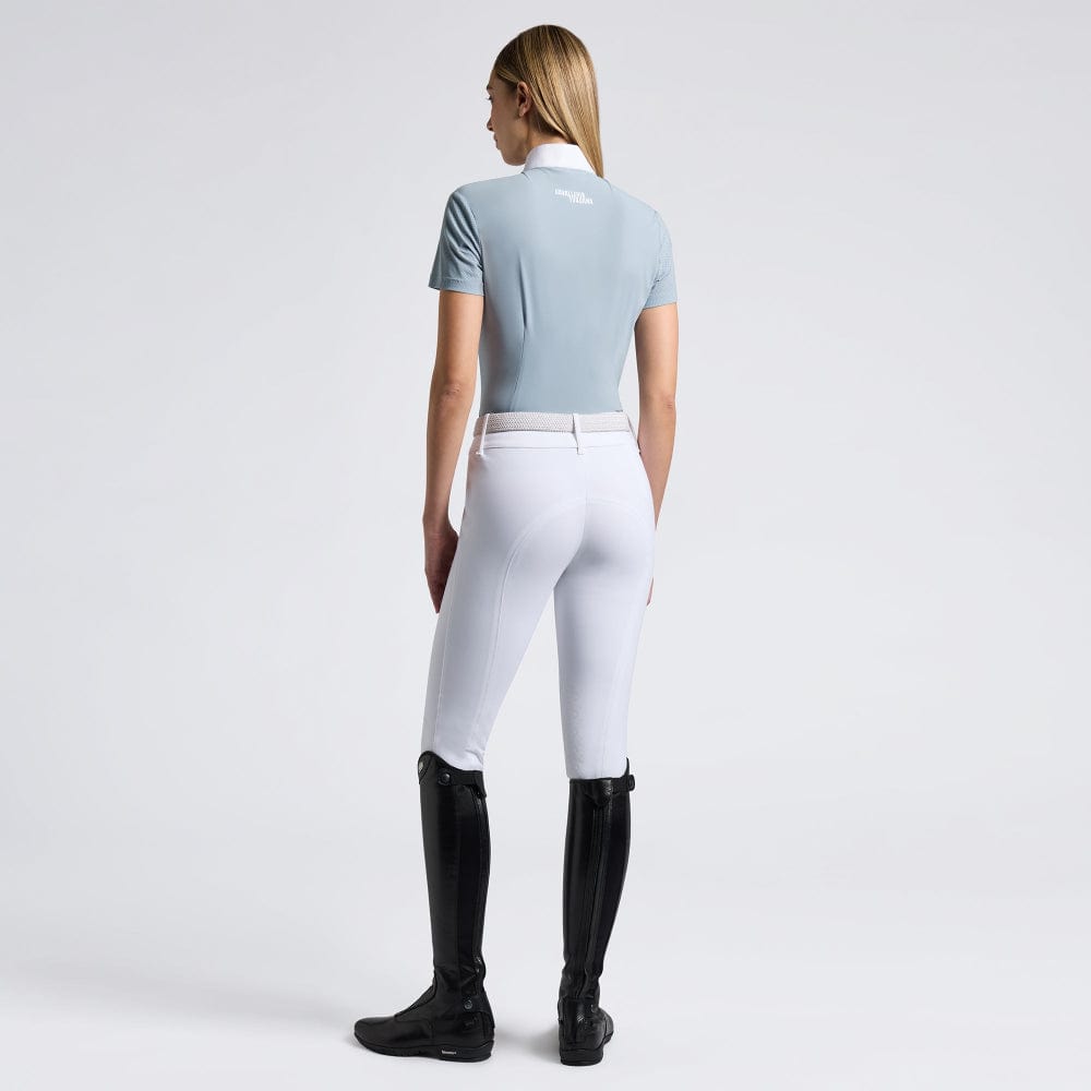 Cavalleria Toscana Perforated Jersey Short Sleeve Competition Shirt - Blue Fog