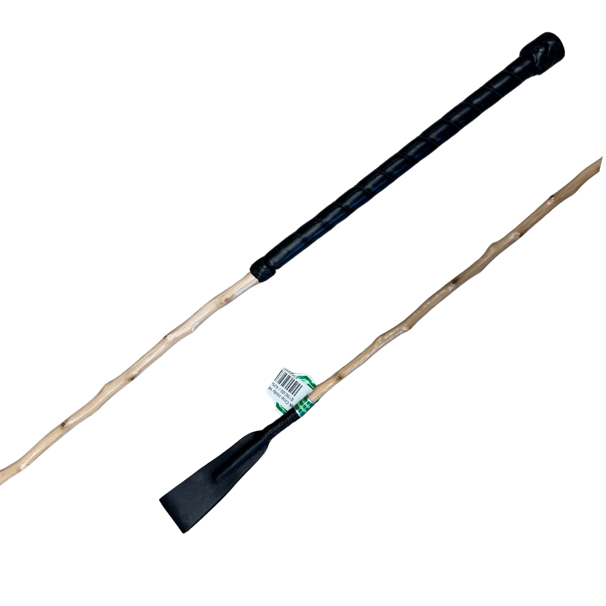 Fleck Crop Holly Stick with Black Leather Handle