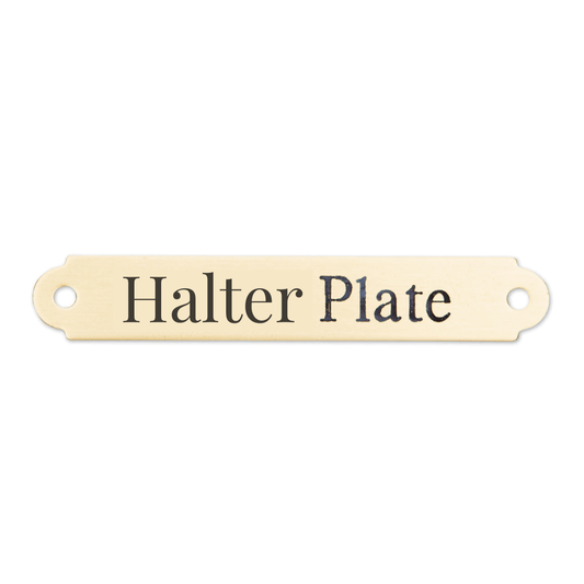 Halter Plate - English Brass