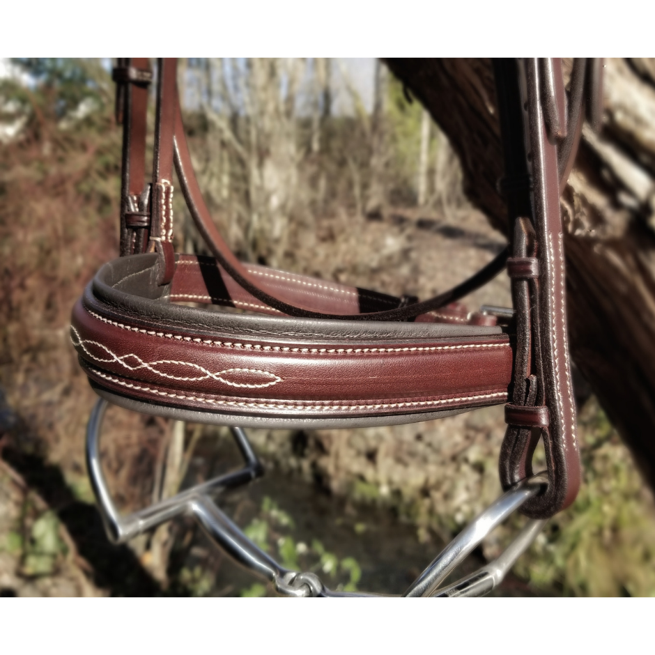Edgewood Fancy Stitched Raised Bridle - 1" Fully Padded