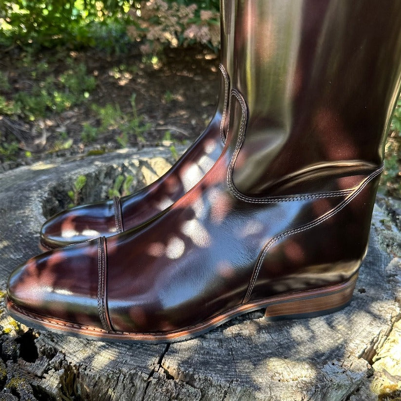 Custom DeNiro Raffaello Dressage Boot - Brushed Brown with Rondine