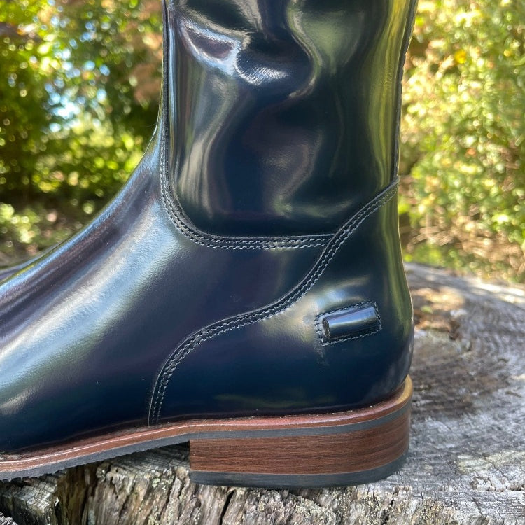 Custom DeNiro Bellini Dressage Boot - Brushed Blue with Infinito Uptop & Swarovski