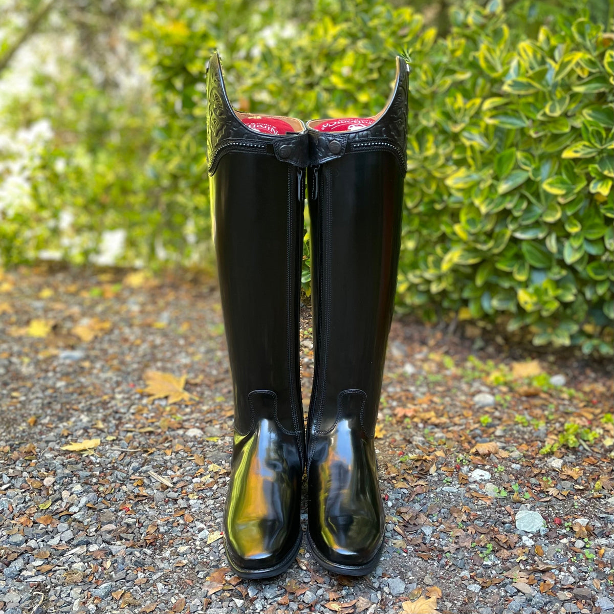 DeNiro Raffaello Dressage Boot - Brushed Black with Dolcefiore Nero Erika & GGS79 Pearls - 40 MC/XL