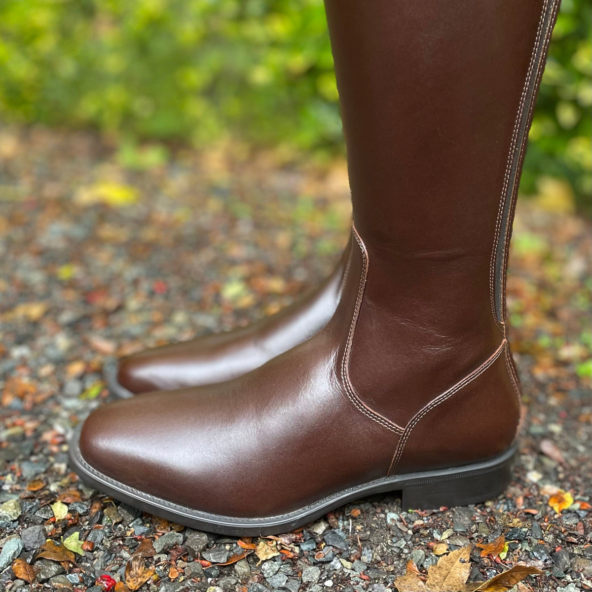 DeNiro Puro Duo Dressage Boot - Smooth Brown with Brown Regal & Golden Shadow 39 MA/M