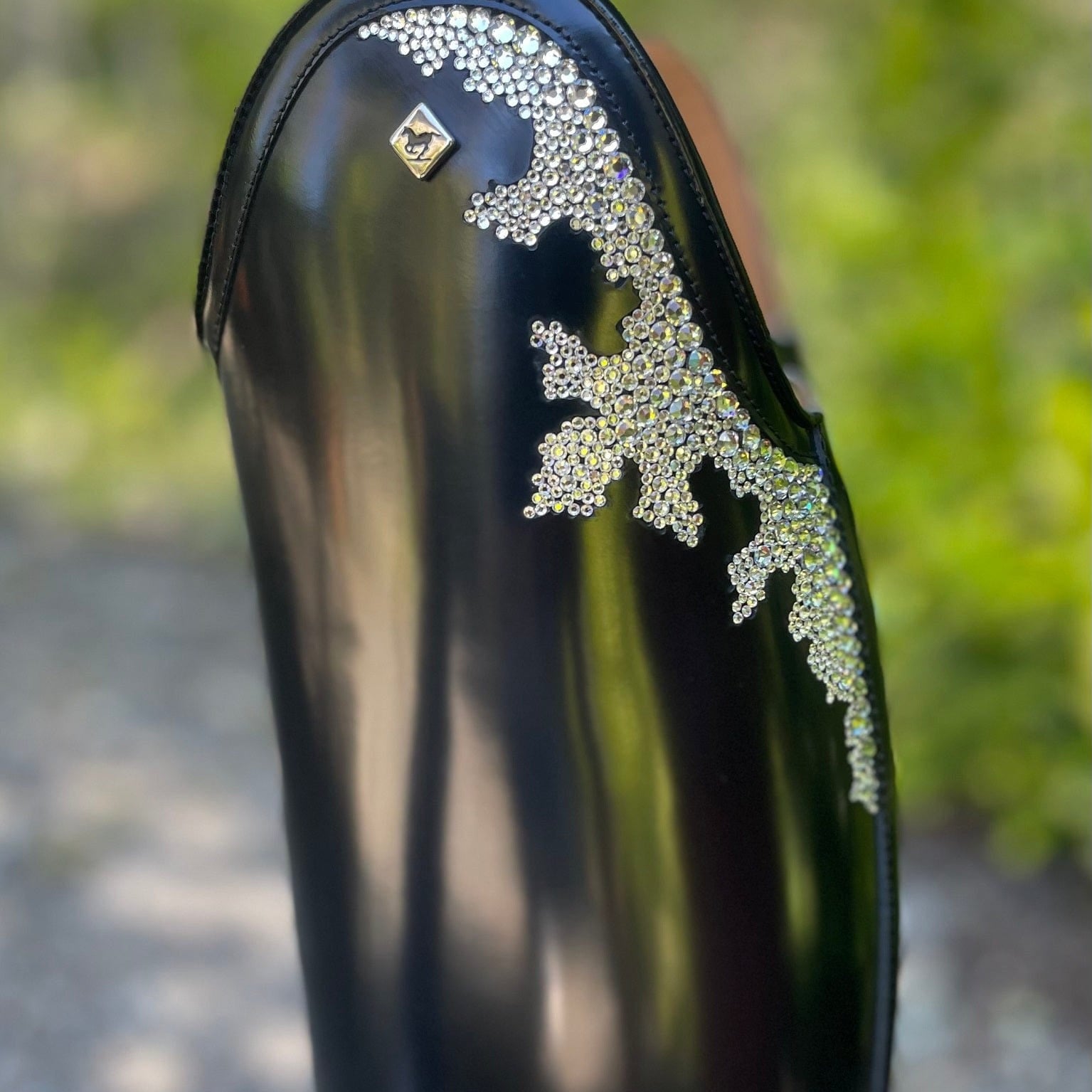 DeNiro Raffaello Dressage Boot - Brushed Black with Swarovski Collier