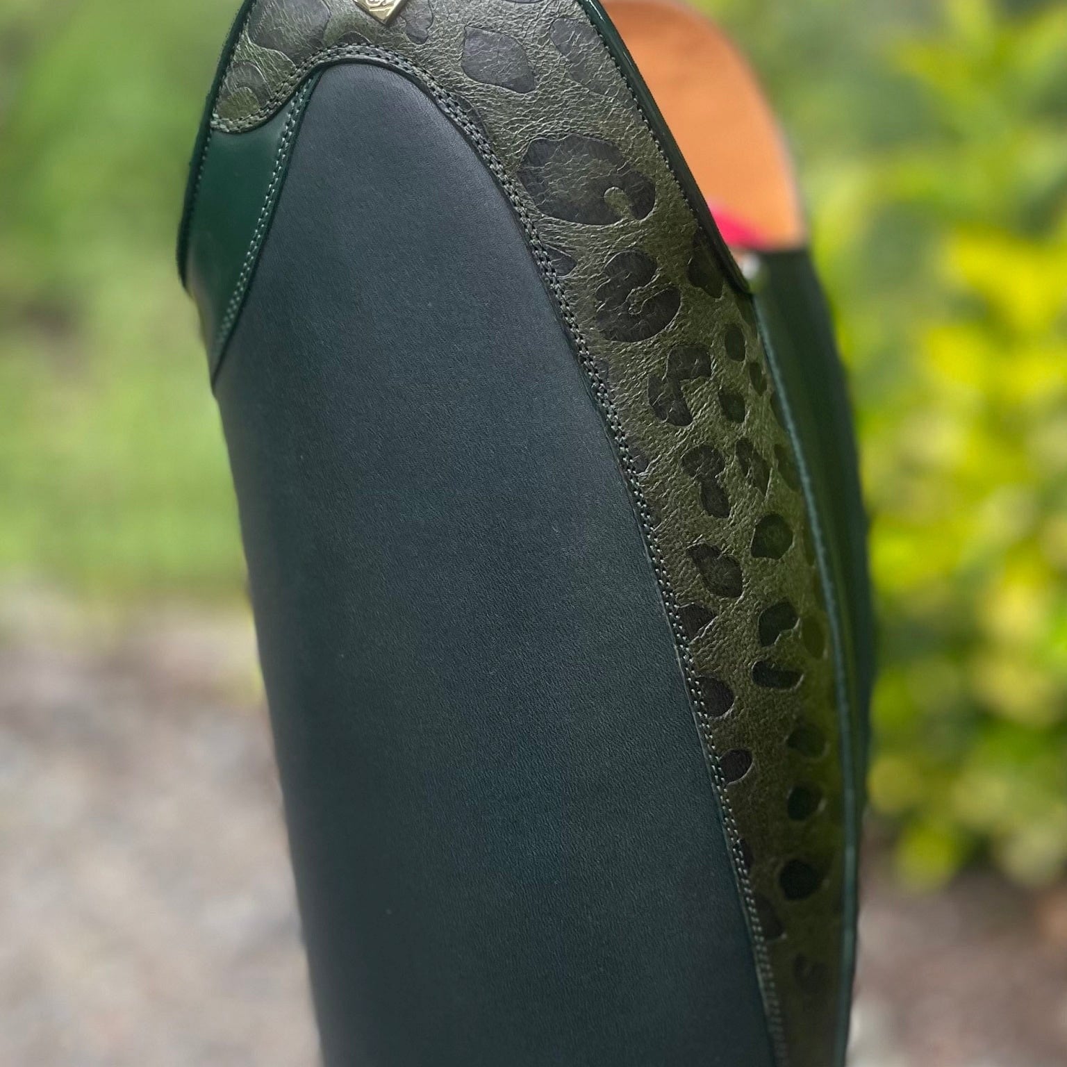 DeNiro Raffaello Dressage Boot - WRAT Green with Coco Panterina Verde