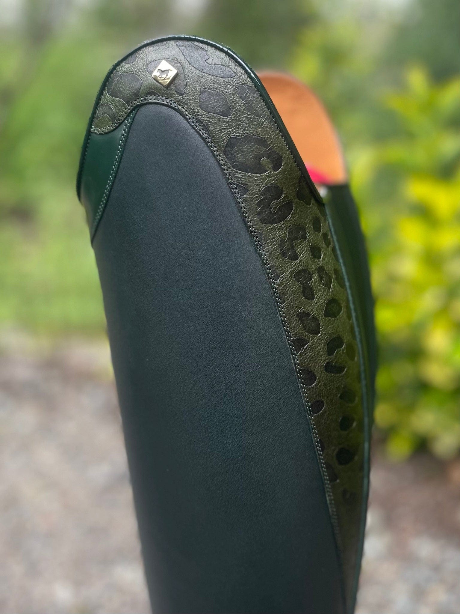 DeNiro Raffaello Dressage Boot - WRAT Green with Coco Panterina Verde