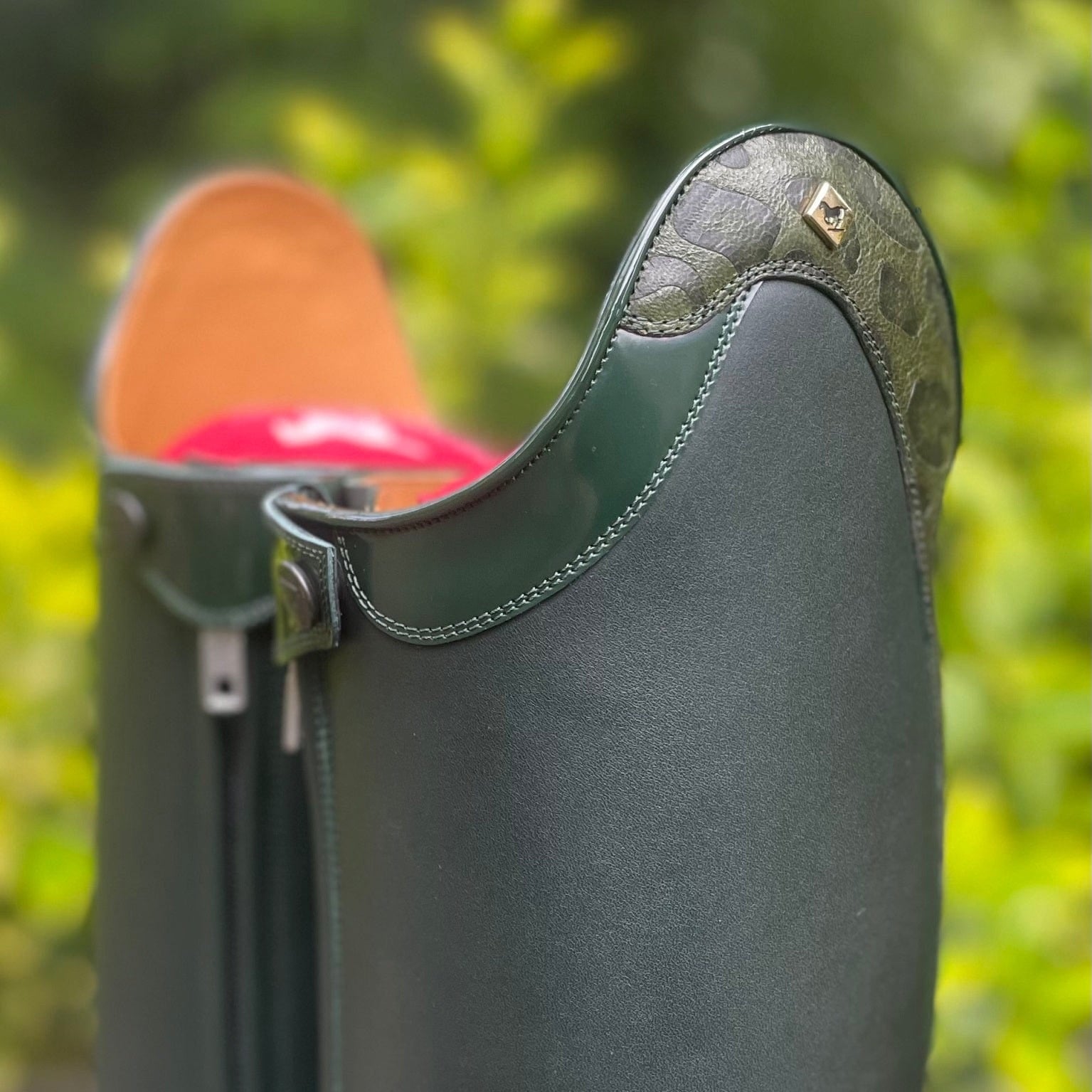 DeNiro Raffaello Dressage Boot - WRAT Green with Coco Panterina Verde