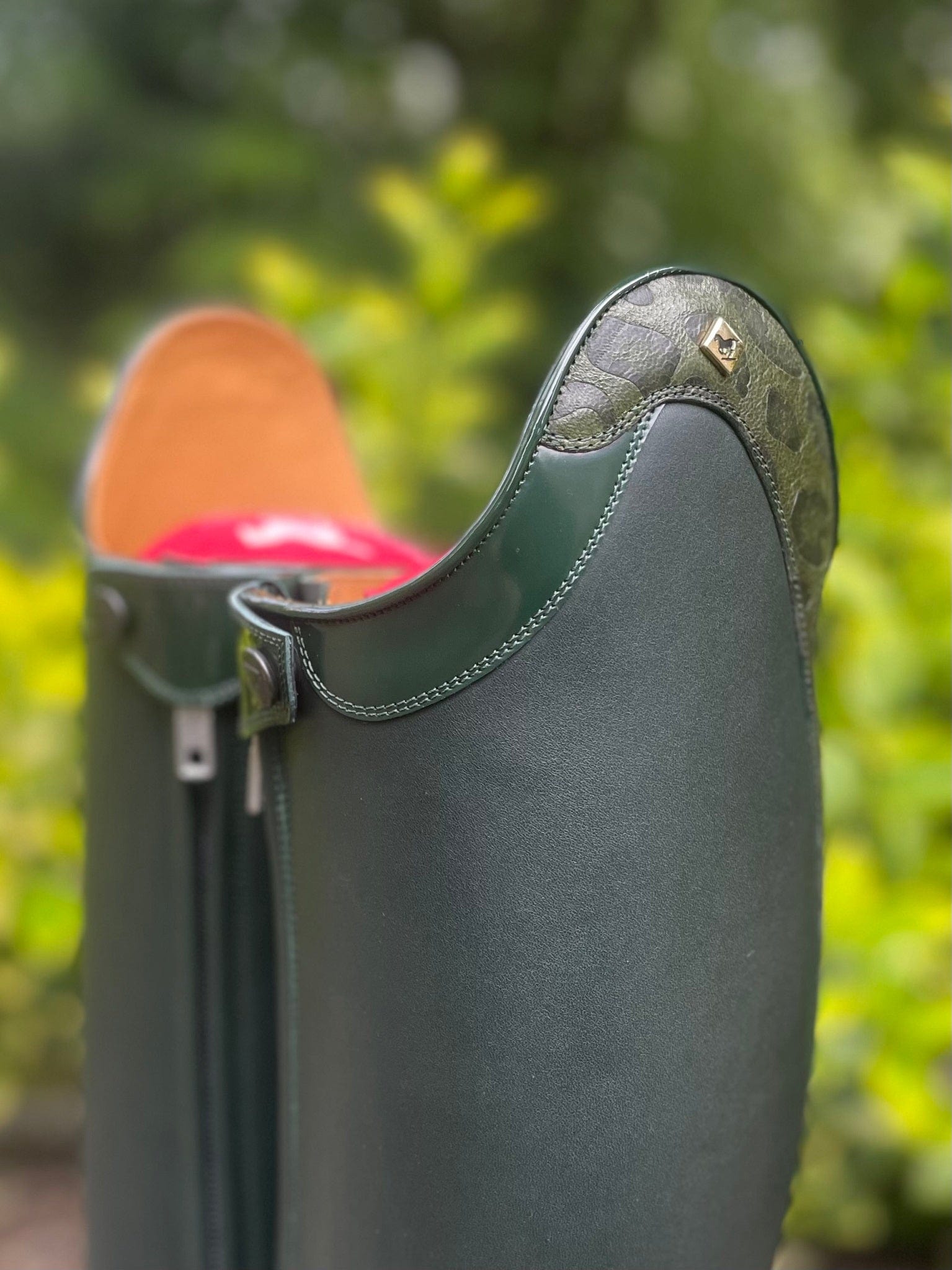 DeNiro Raffaello Dressage Boot - WRAT Green with Coco Panterina Verde
