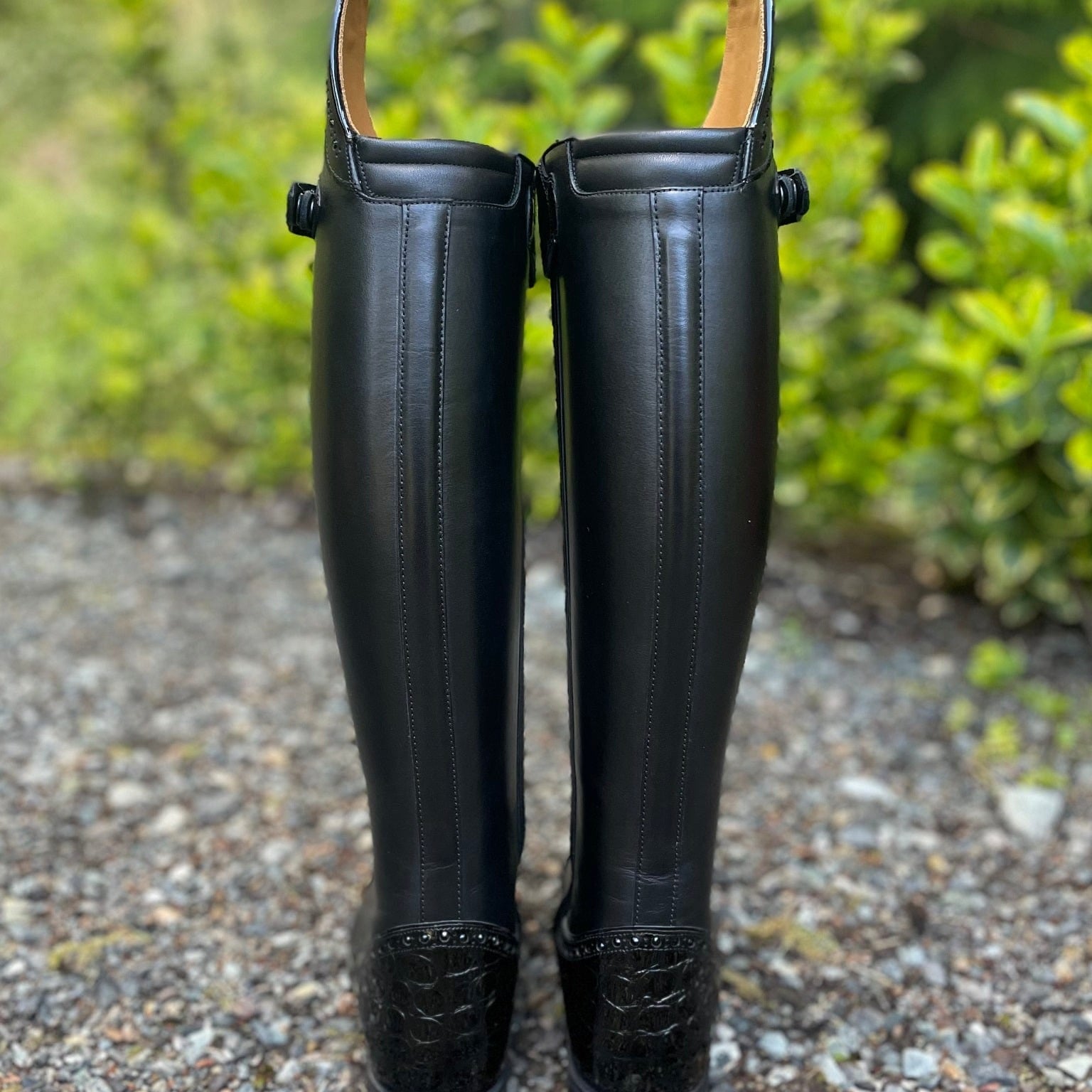 DeNiro Tintoretto Dressage Boot - WRAT Black with Tommaso Swarovski Rondine and Lucidi