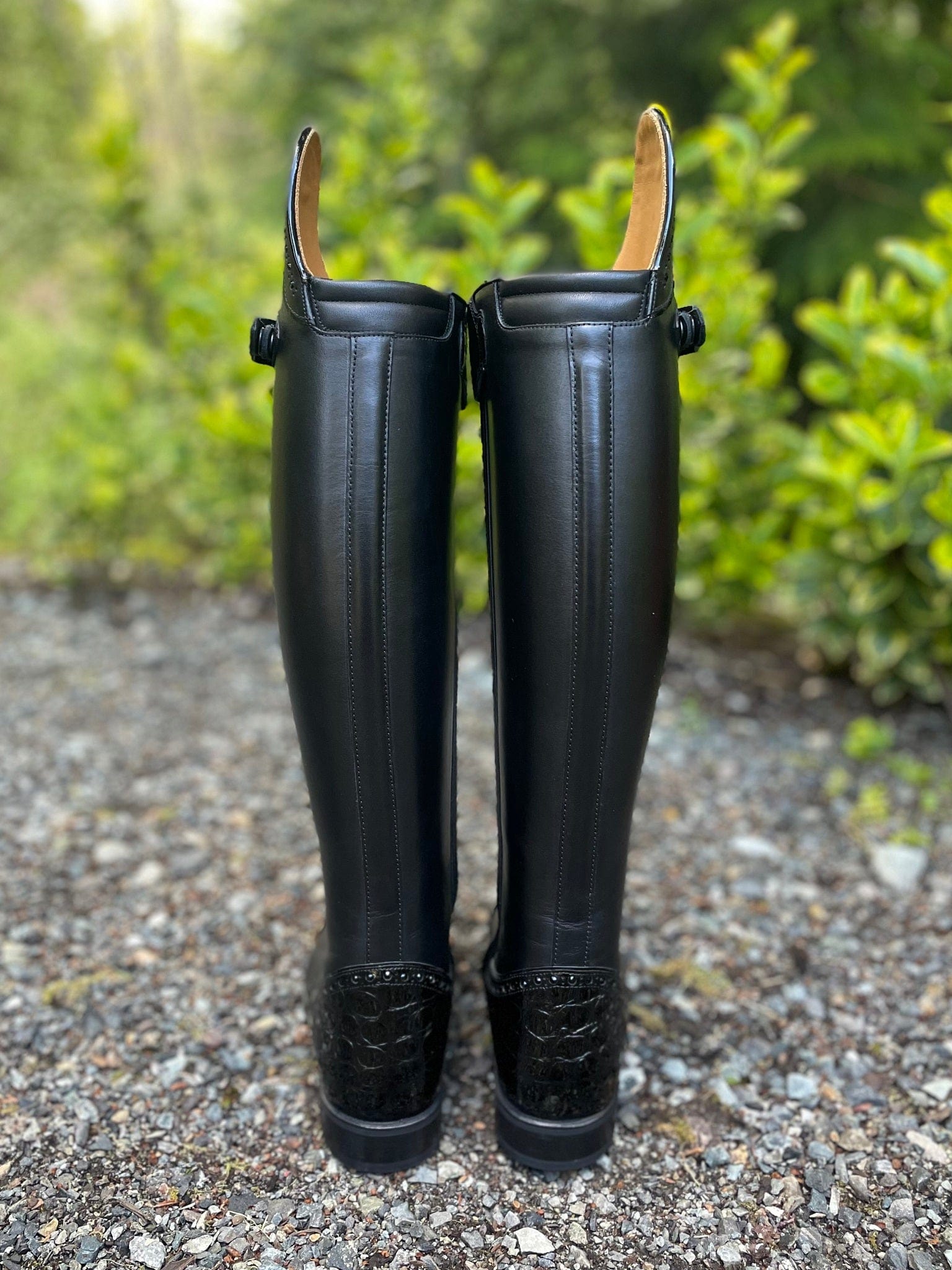 DeNiro Tintoretto Dressage Boot - WRAT Black with Tommaso Swarovski Rondine and Lucidi