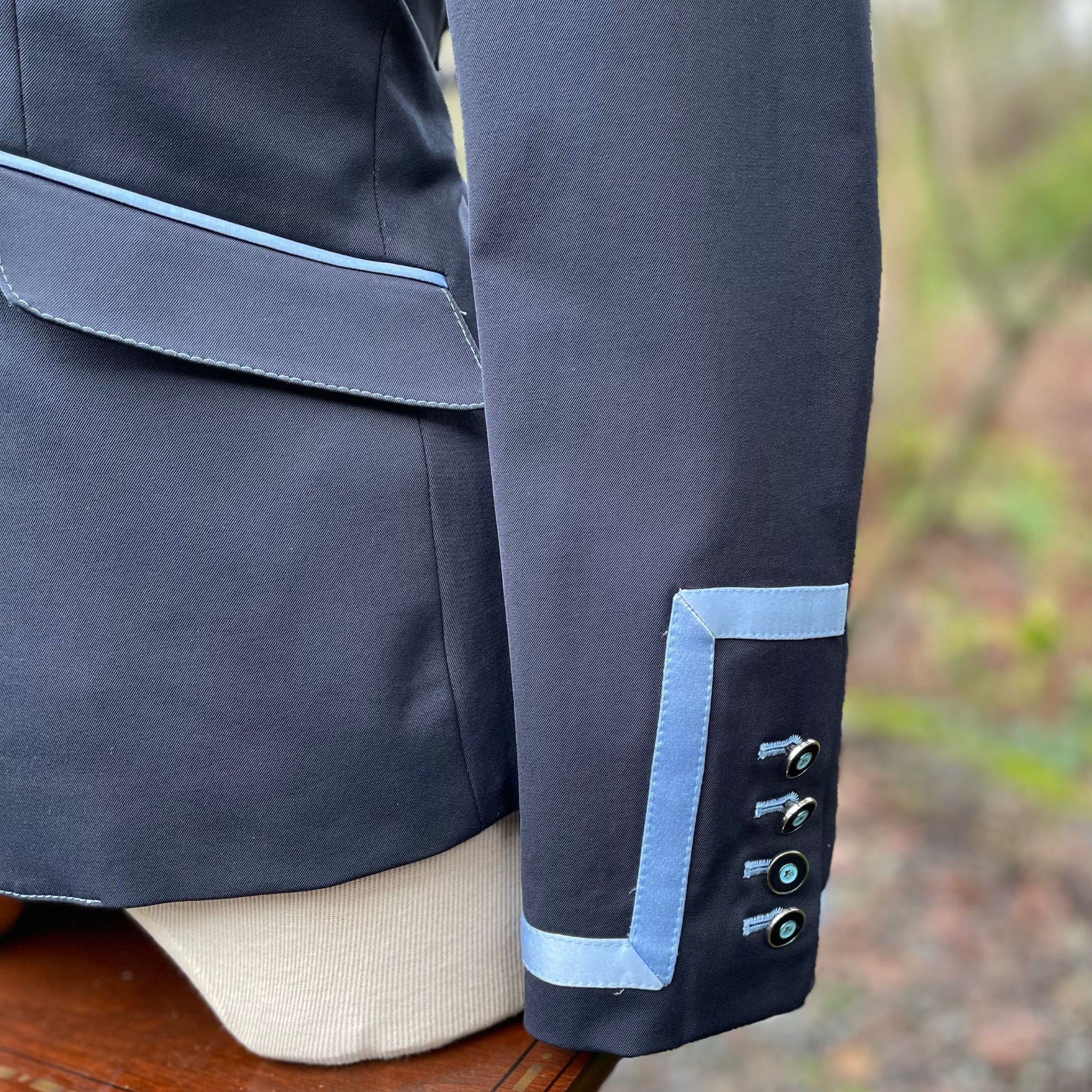 Flying Changes Charlotte Show Coat - Navy with Light Blue