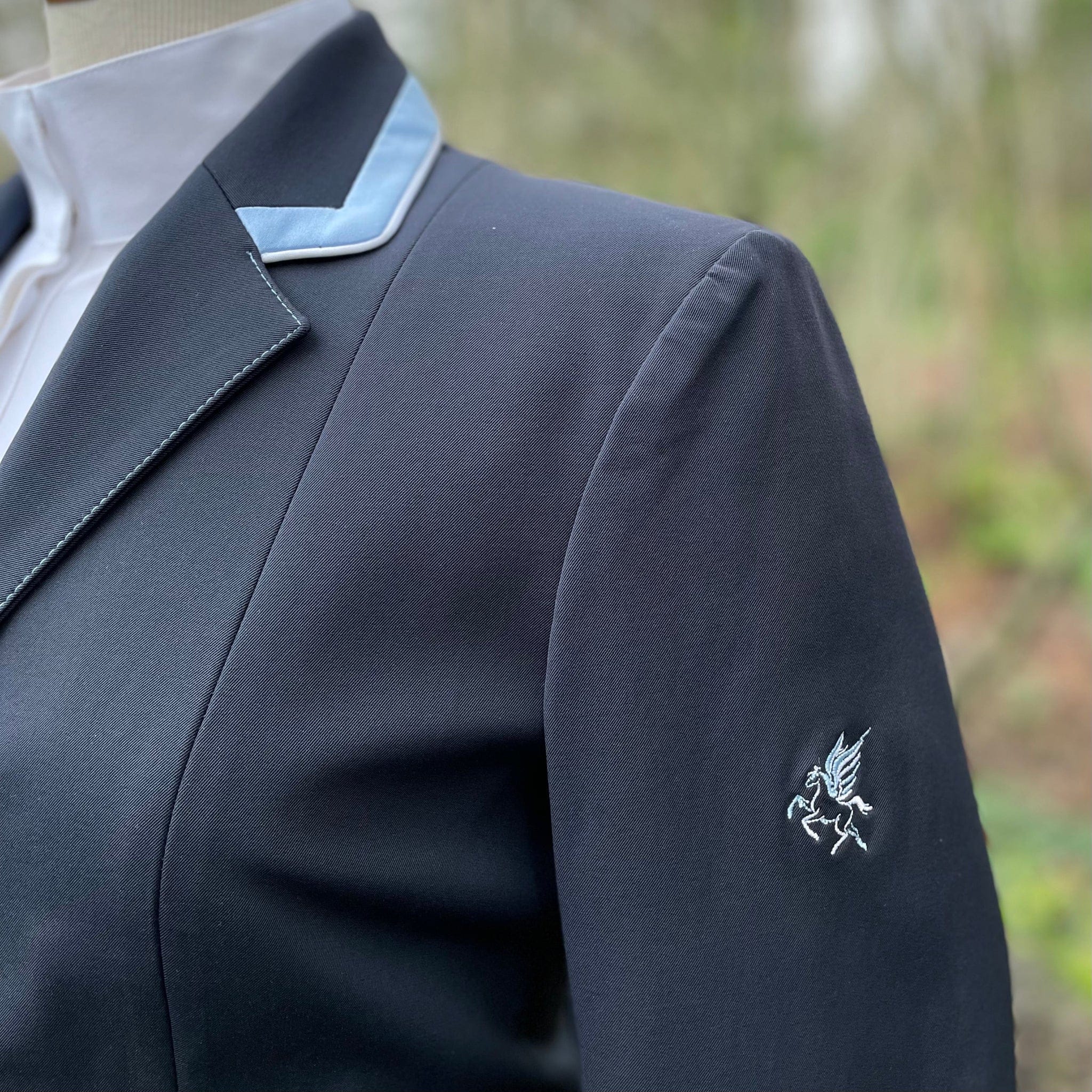 Flying Changes Charlotte Show Coat - Navy with Light Blue