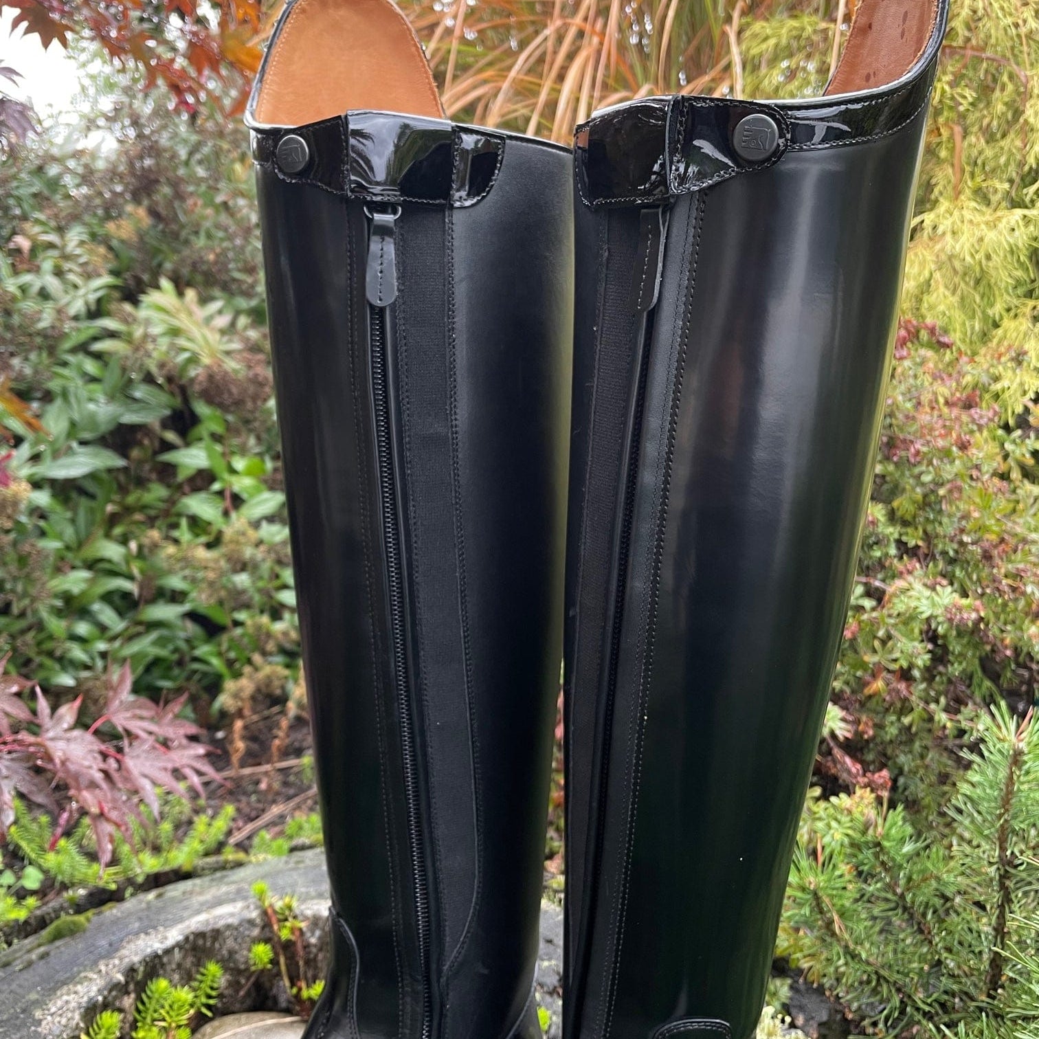 Custom DeNiro Raffaello Dressage Boot - Black Rondine Patent Comfort Edition