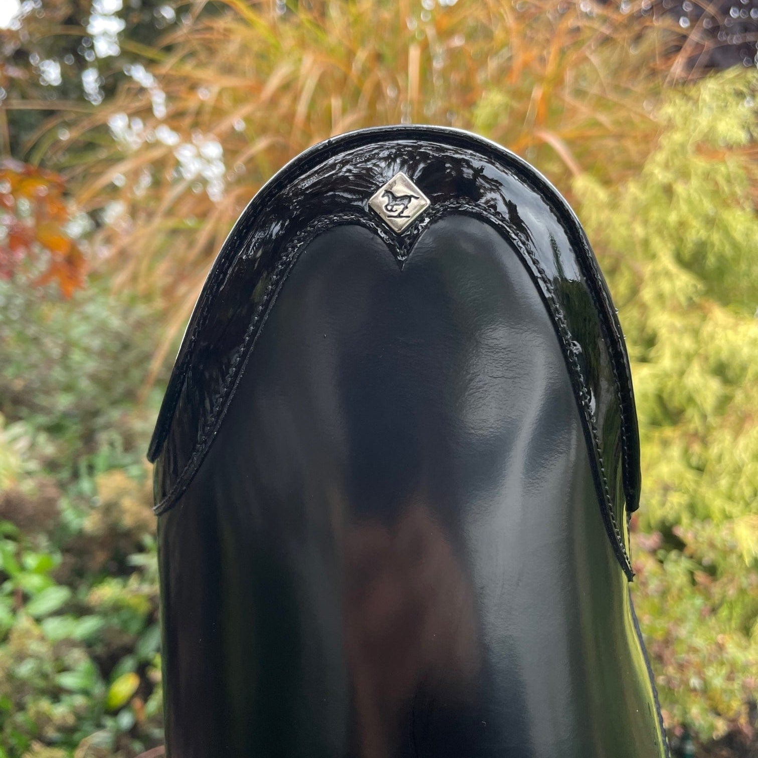 Custom DeNiro Raffaello Dressage Boot - Black Rondine Patent Comfort Edition