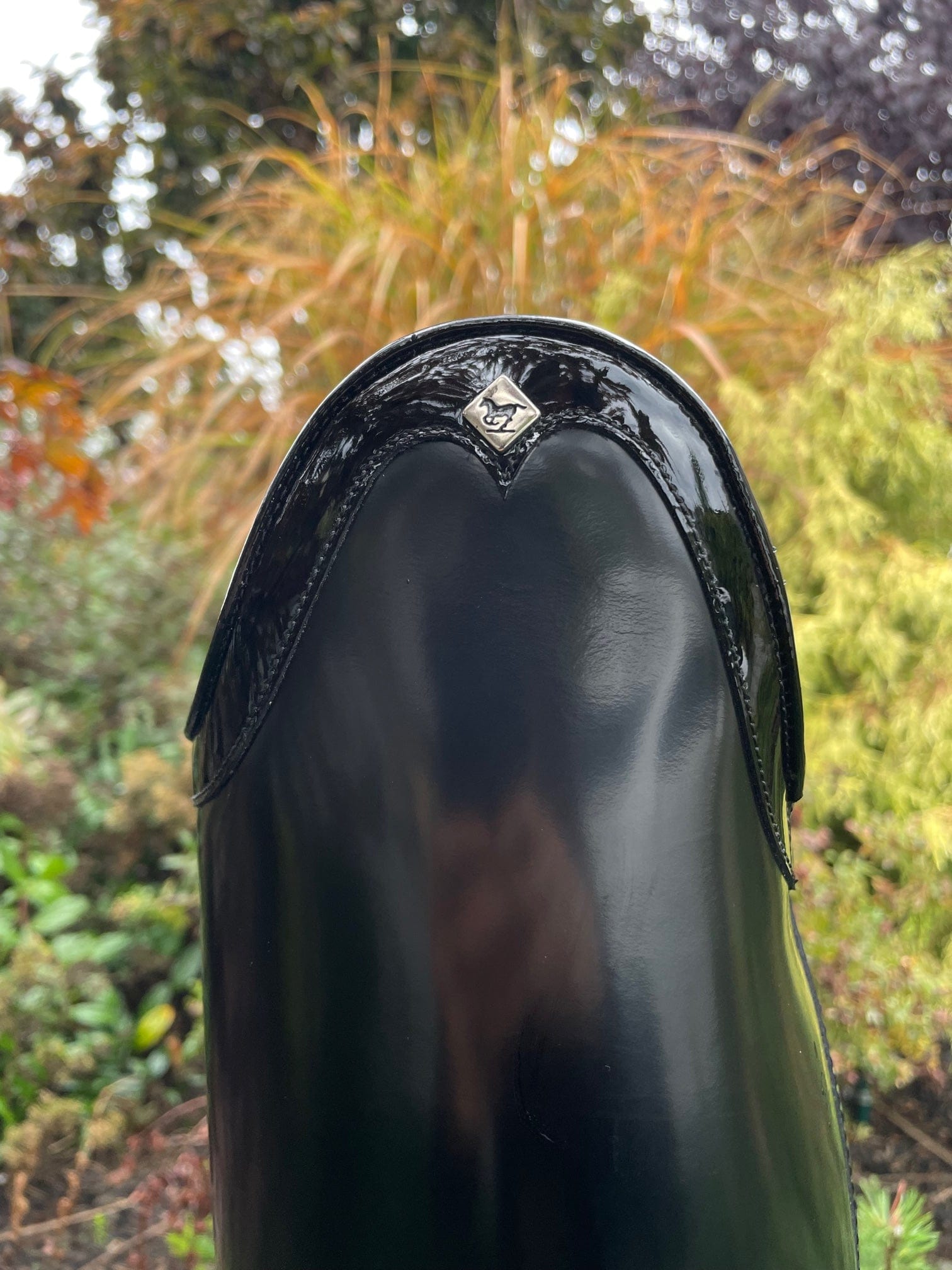Custom DeNiro Raffaello Dressage Boot - Black Rondine Patent Comfort Edition